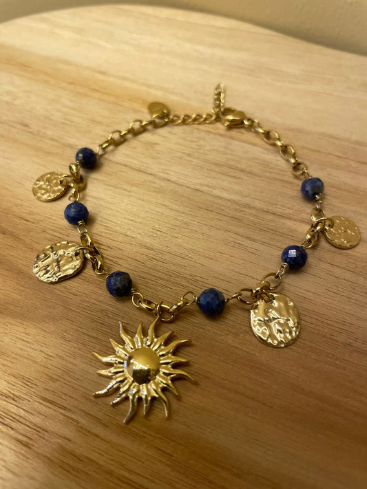 Bracelet Solaire Palm - Éclat doré & Énergie positive